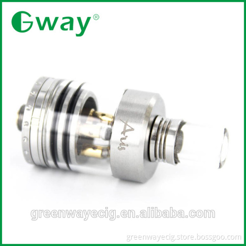 2015 newest rebuildable Aris RDA Atomizer, wholesale aris atomizer with Glass tank, Aris repairable atomizer 1:1 clone